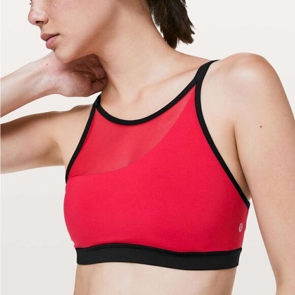 lululemon athletica Tops - Lululemon Forget The Rest Bra
Flamenco Red / Black Size 4